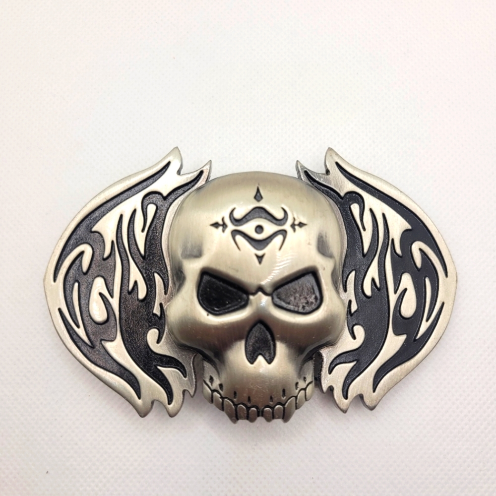 Tribal Skull Belt Buckle